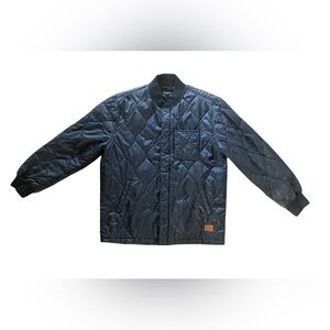 Brixton Men's Quilted Navy Jacket - Size Medium YYK